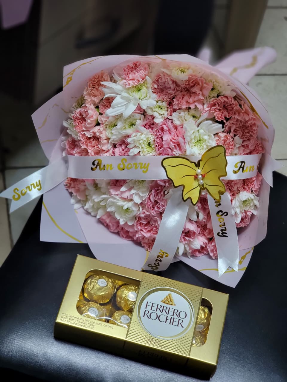 Carnations with Chocolate